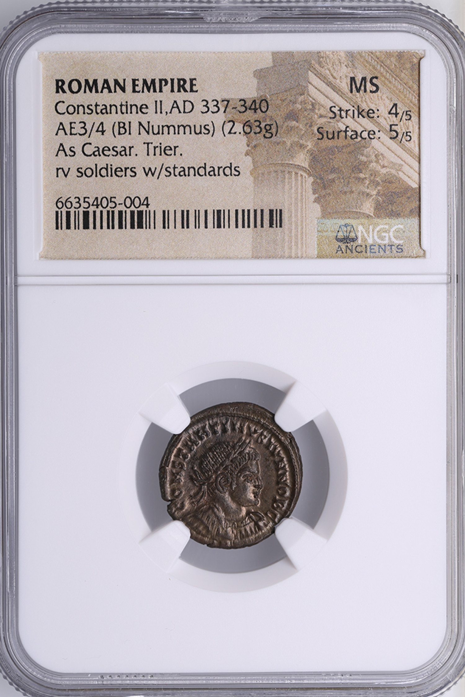 西暦286-310年ローマ帝国 マキシミアヌス BI Nummus NGC認証 西暦286-310年ローマ帝国 マキシミアヌス BI Nummus NGC認証 - メルカリ