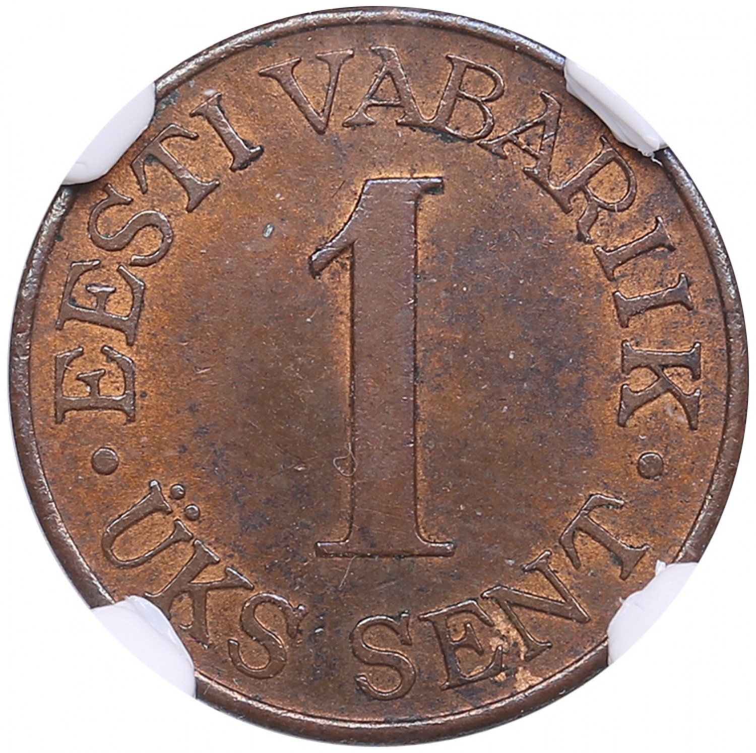 Estonia 1 Sent 1939 - NGC MS 62 RB - Lot №673. Auction Coins.ee