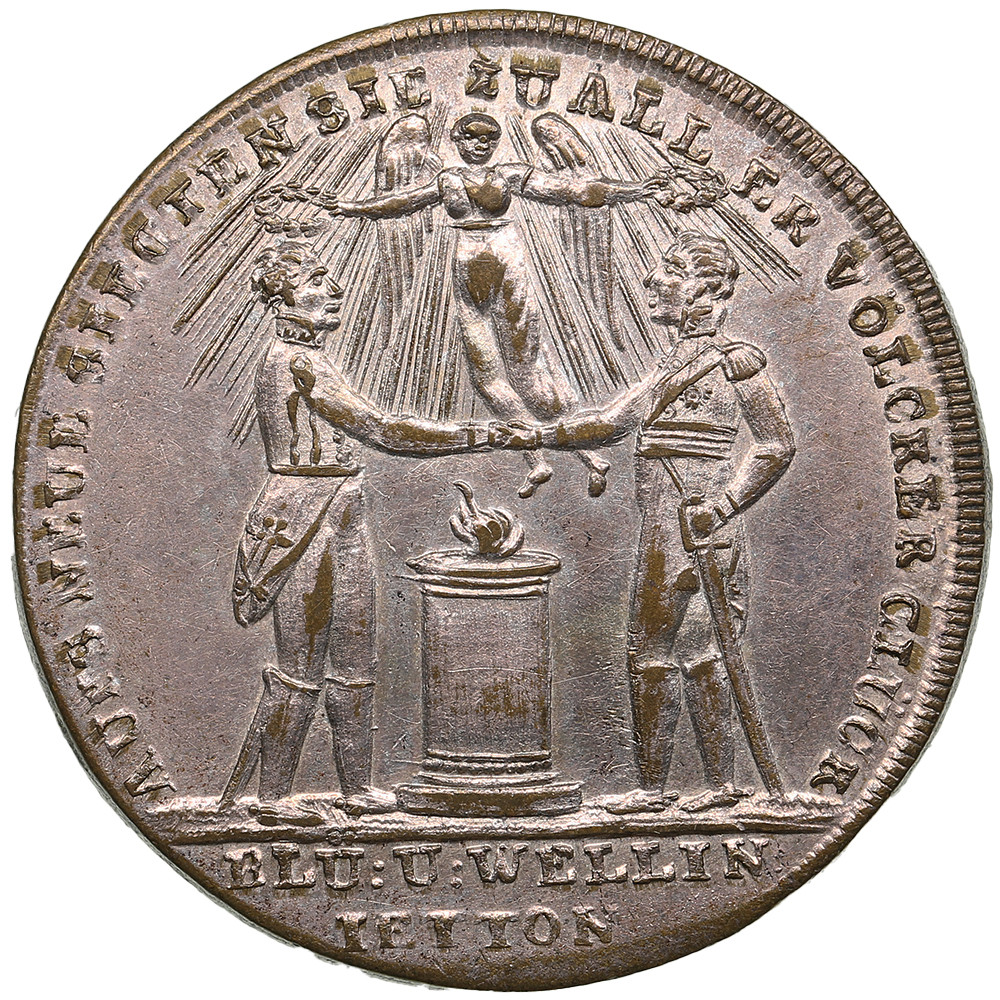 Germany (France) Silver-plated brass medal 1815 - Token commemorating the  entry of the English and Prussians into Paris - Lot №441. Auction Coins.ee