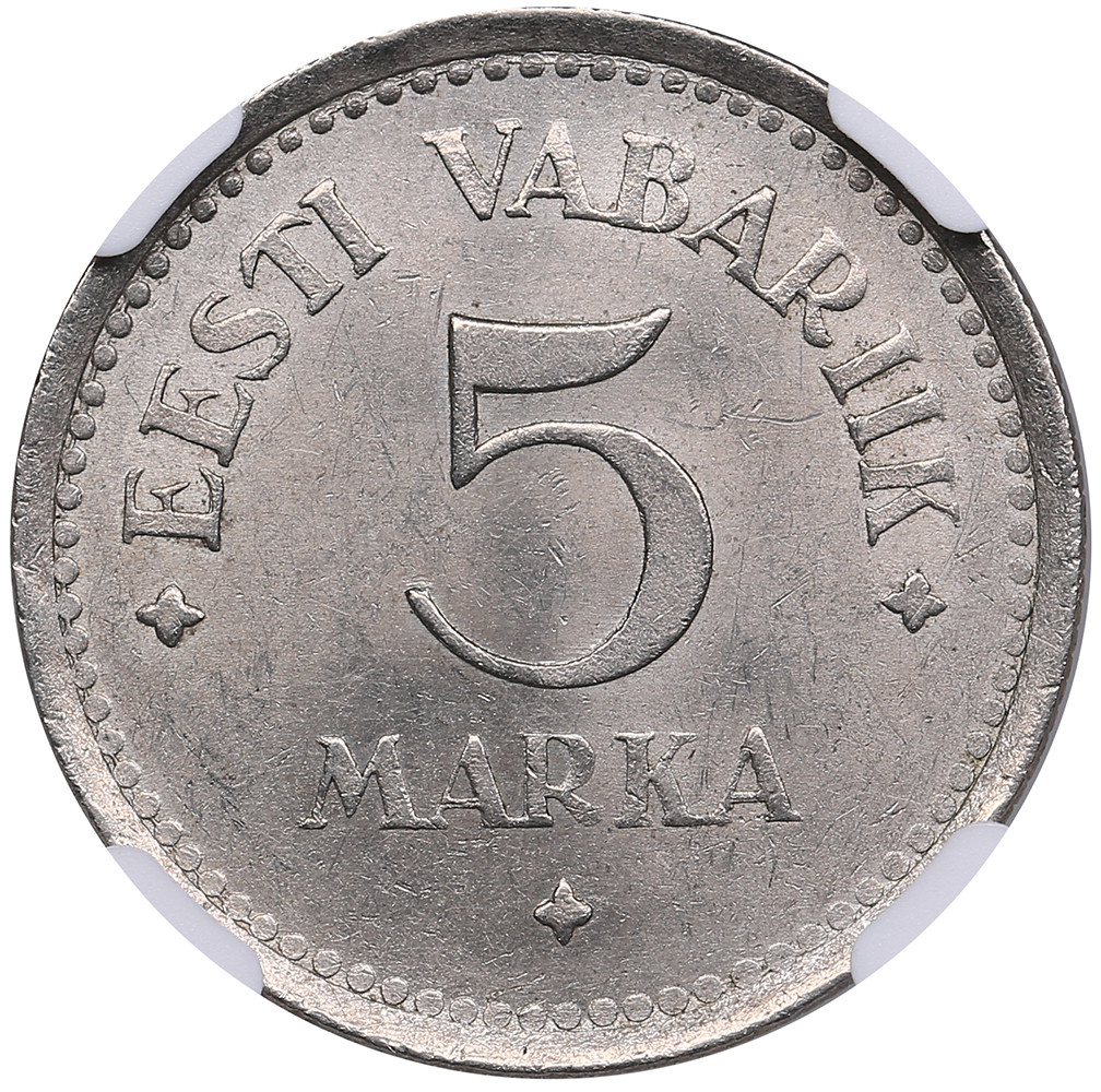 Estonia 5 Marka 1922 - NGC MS 63 - Positsioon №852. Oksjon