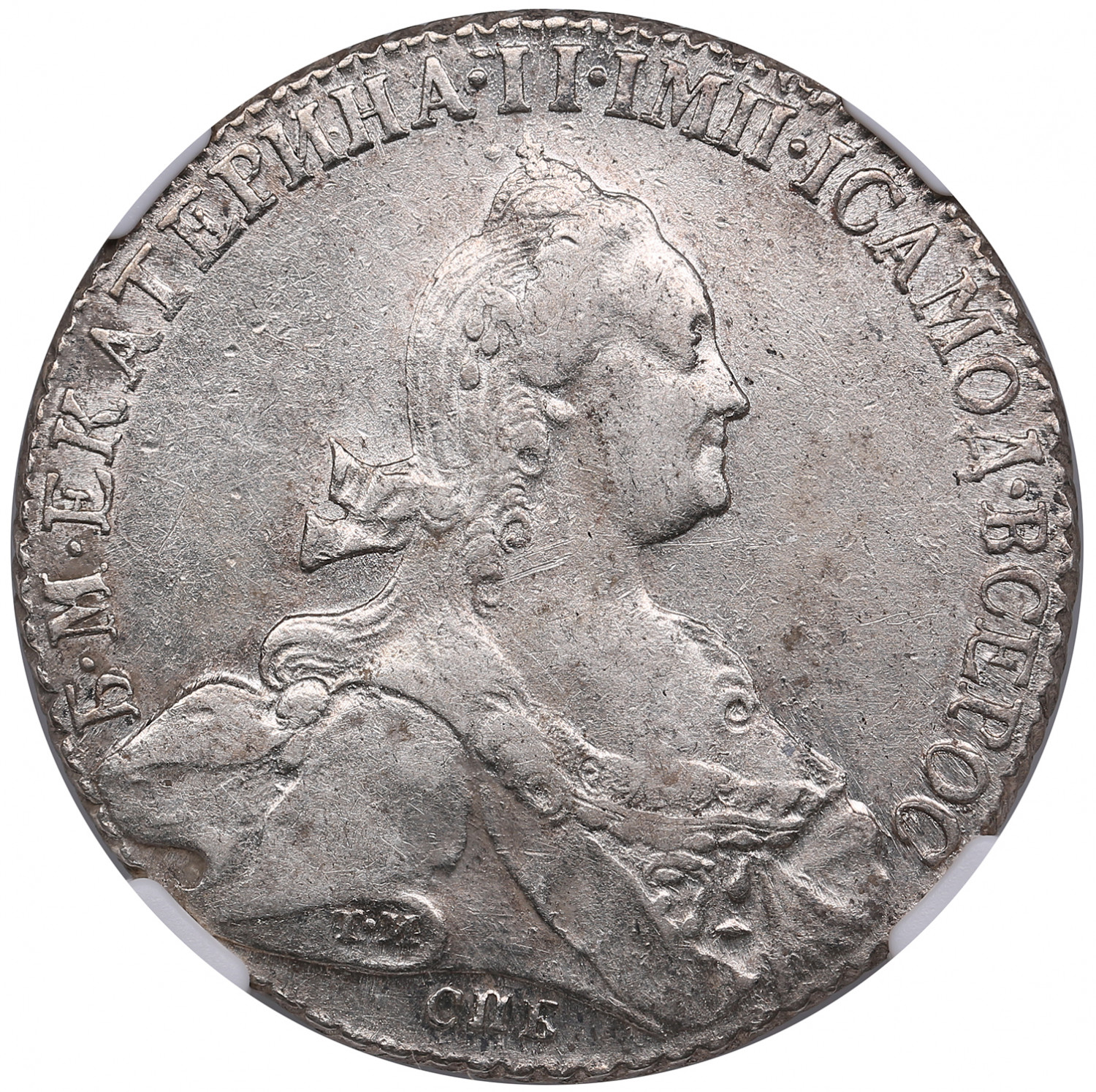 Russia Rouble 1776 СПБ-TI-АЧ - Catherine II (1762-1796) - NGC AU ...