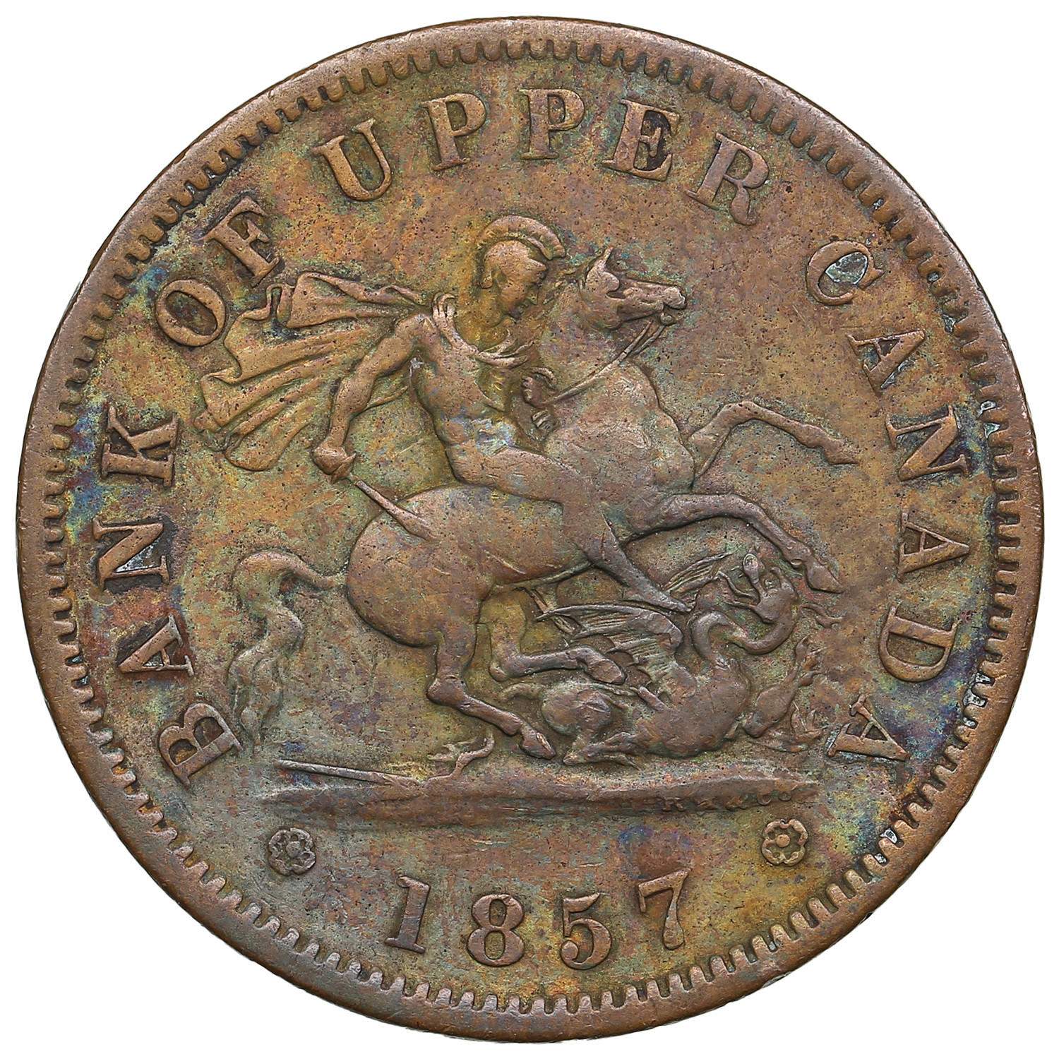 Canadian provinces, Upper Canada 1 Penny Token 1857 - Positsioon Canadian provinces, Upper Canada 1 Penny Token 1857 - Positsioon
